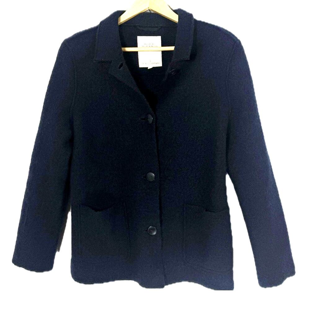 Seasalt Cornwall Navy Utility Jacket Size 16 Coastal Classic Heritage Chore Coat